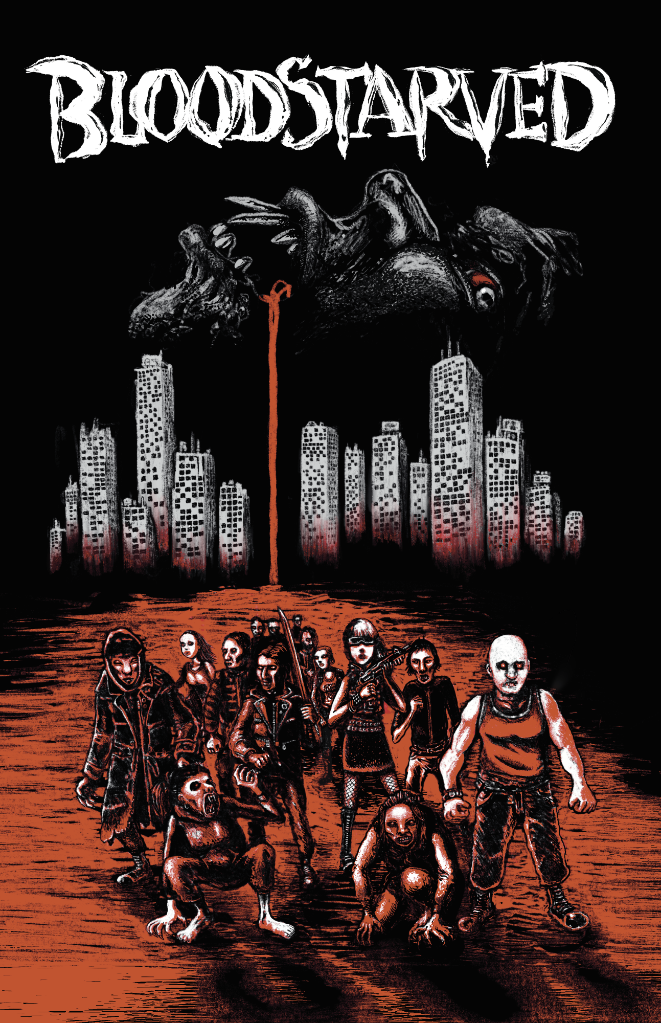 Cover art: vampire silhouette against red moon